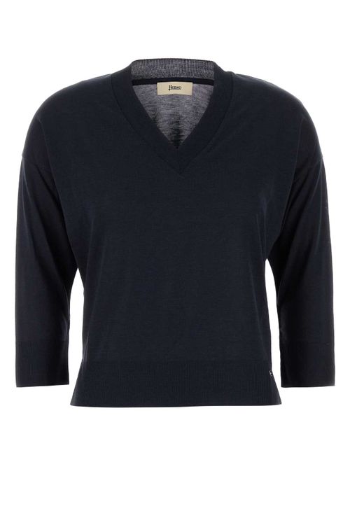 Lyocell Blend T-Shirt — Navy