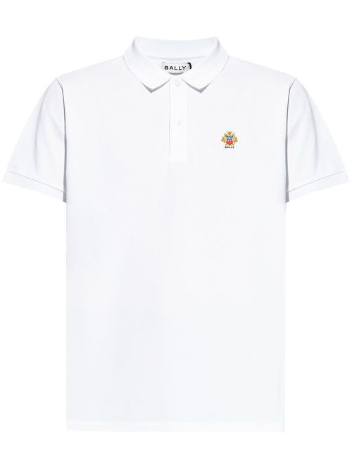 Logo-embroidered polo shirt - White