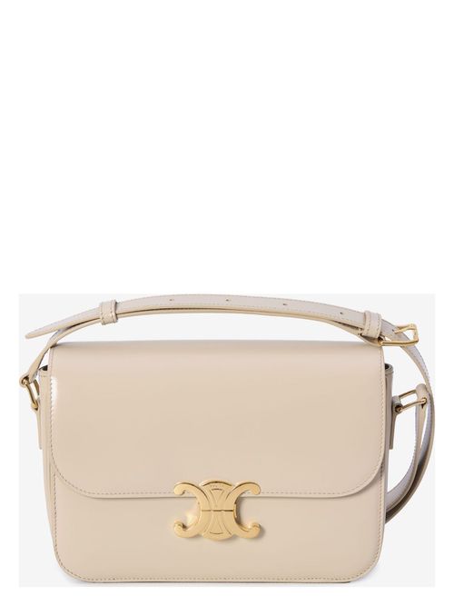 Celine Women's Triomphe Classique Bag In Shiny Calfskin in 02Pa | 187363BF4.02PA