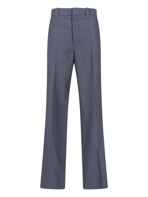 Tailored Wool-Blend Trousers with Cotton Lining