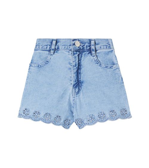 The New Society Niobe embroidered denim shorts