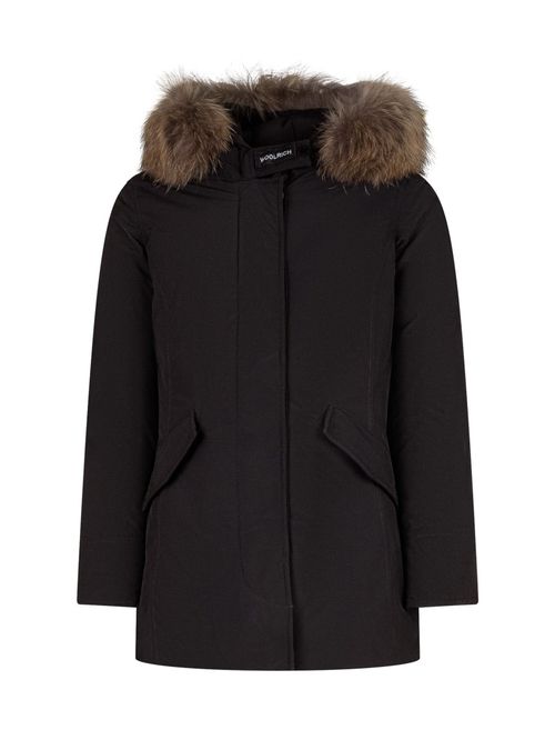 Girls Black Hood Trench Coat
