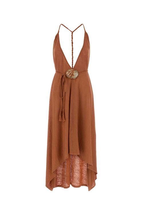 Brick Linen Dress