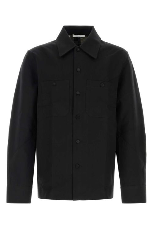 Black Cotton Couture Seam Shirt Exterior: Camicie - Men