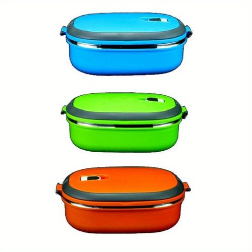 TEMU 1-layer Stainless Steel Thermal Insulated Lunch Box - Leakproof, High-quality Food Container With Handle & Air Hole Design For Soups, & More