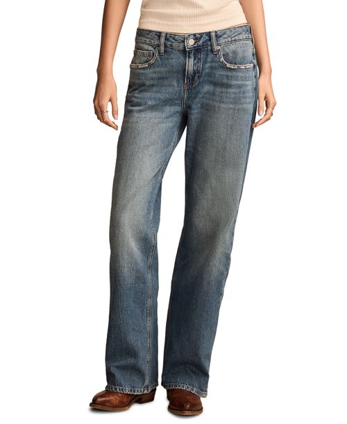 Women's Baggy Wide Leg Jeans - Timeless Cobalt Wash