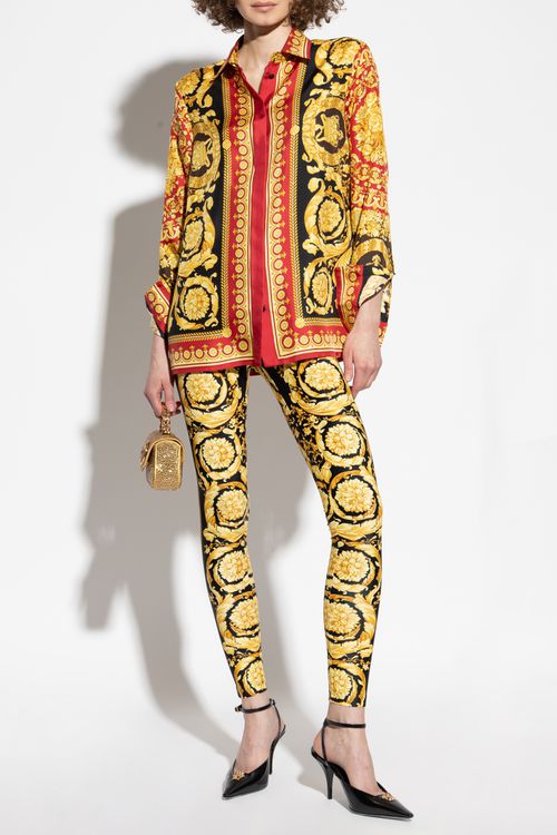 Leggings With 'Barocco' Print, Women's, Multicolour