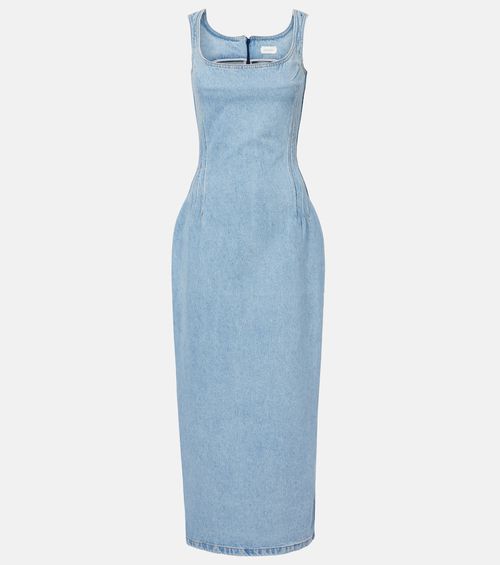 Denim midi dress