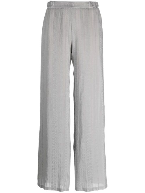 High-waisted wide-leg trousers - Grey