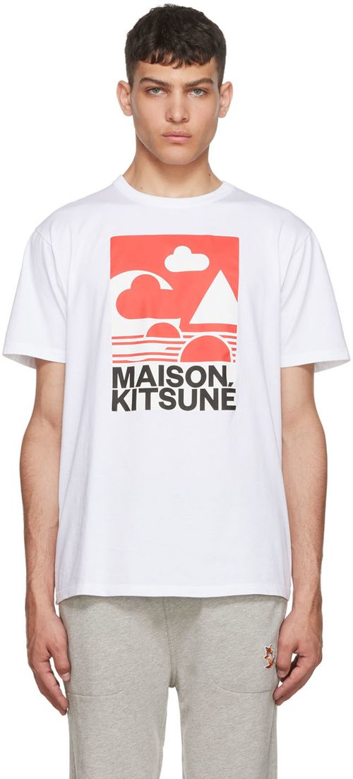 Maison Kitsuné Anthony Burrillエディション ホワイト Tシャツ