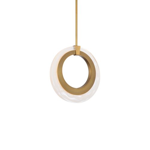 Aged Brass LED Chandelier from the Serenity Collection