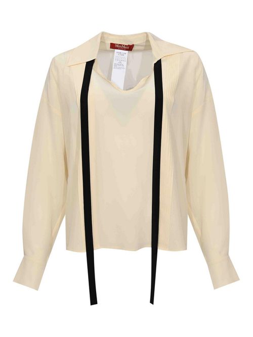 Mstcolono Silk Blouse With Bow Tie