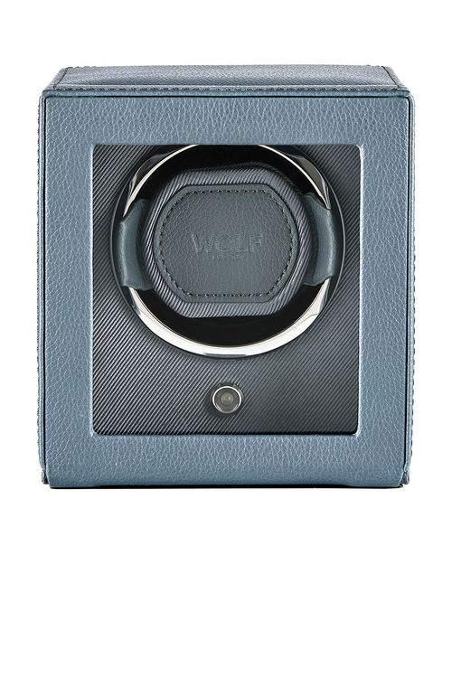 WOLF Cub Single Watch Winder With Cover in Future Grey - Grey. a