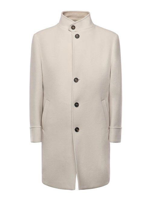 Single-Breasted Wool Coat