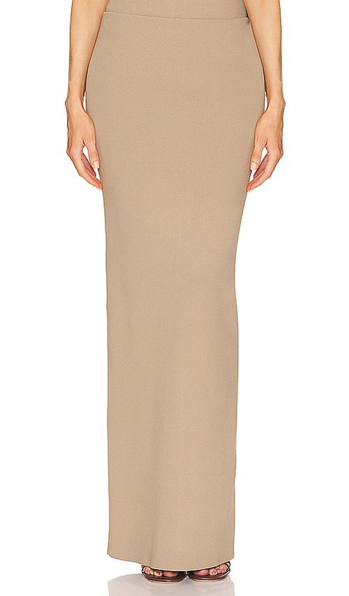 Helsa Carina Knit Skirt in Mushroom - Tan. L also in