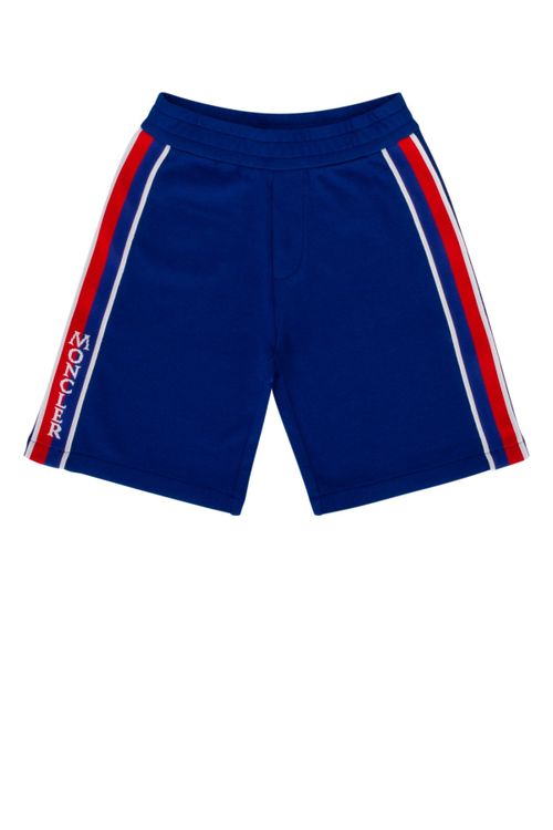 Striped Color-Block Bermudas — Navy