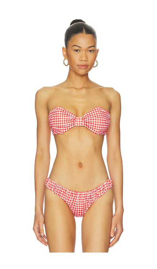 CAROLINE CONSTAS Maria Bikini Top in Red. - S also in XS, M