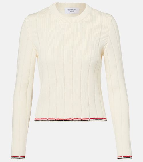 Cable-knit virgin wool sweater