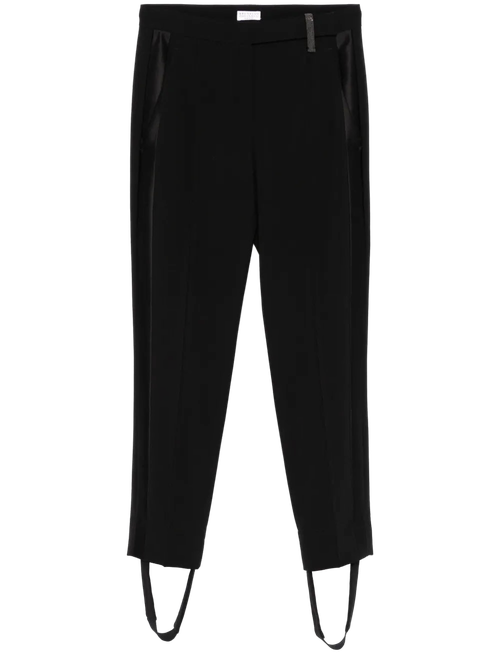 Virgin Wool Tailored Trousers — Black