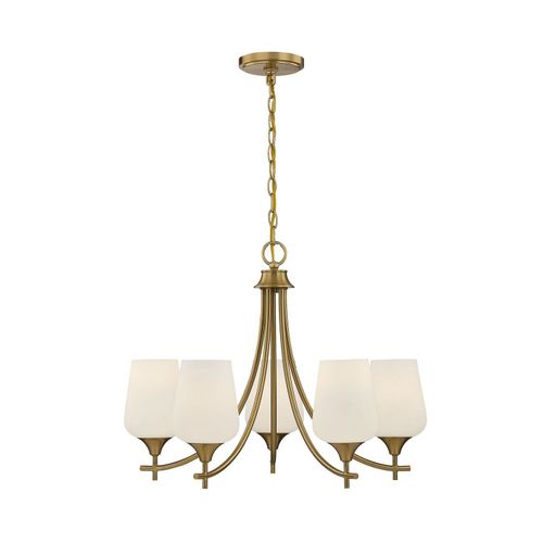 Octave 5-Light Chandelier in Warm Bra