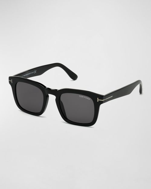 Men's Dax Square Solid Acetate Sunglasses