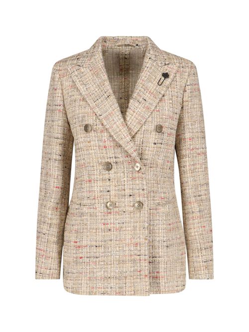 Women's Multimaterial Knit Jacket with Soft Structure