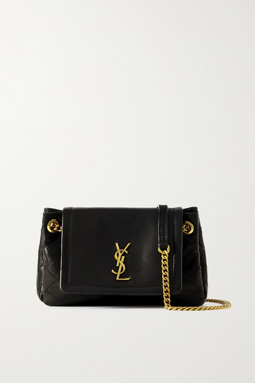 Nolita Mini Matelassé Leather Shoulder Bag - Black