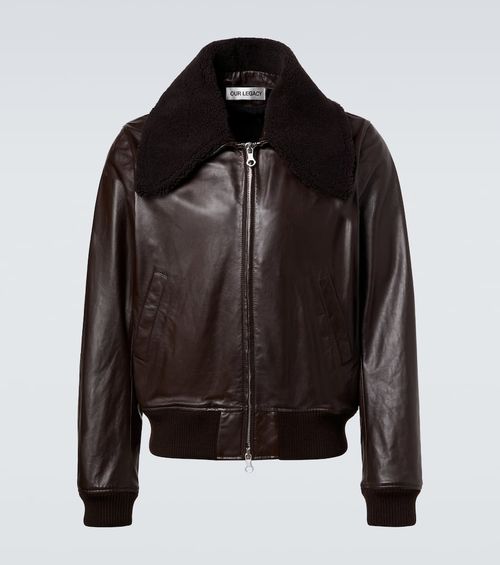 Pharos leather bomber jacket