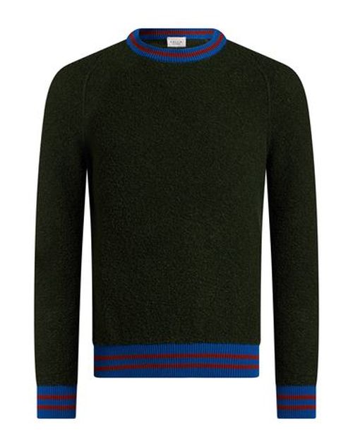 Man Sweater Military green Size 38 Merino Wool, Polyamide