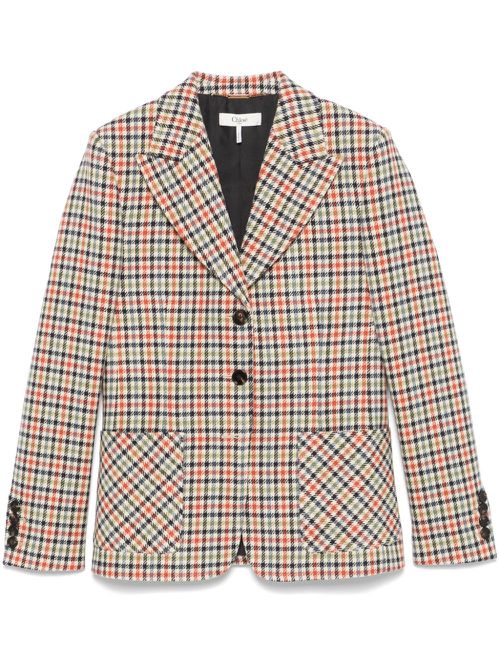 Checked tailored blazer - Neutrals