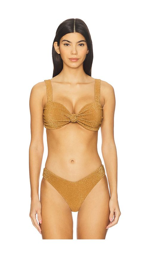 BEACH RIOT x REVOLVE Sophia Bikini Top in Brown. - L also in M, S