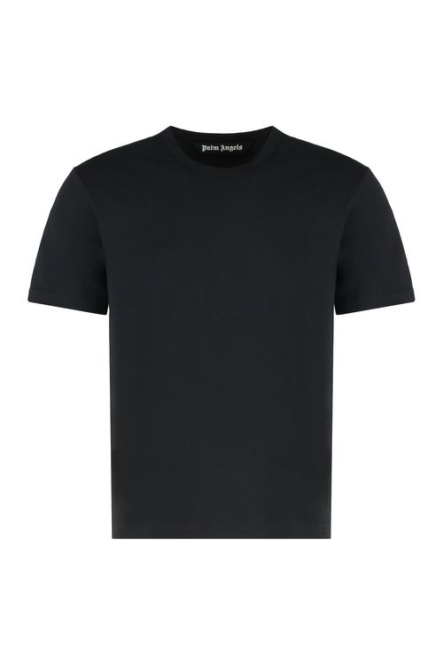 Cotton Stretch Crew Neck T-Shirt — Black