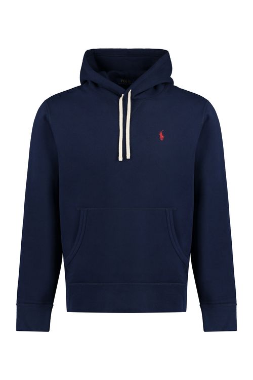 Cotton Hoodie with Ribbed Cuffs and Hem