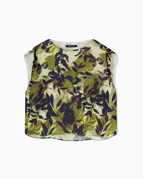 Printed Crinkle Viscose Top