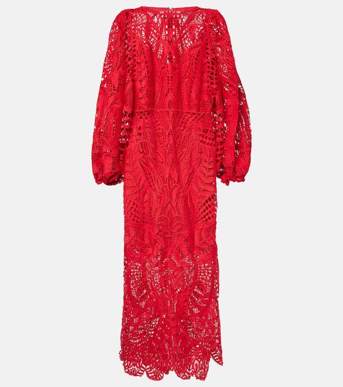 Nature guipure lace maxi dress