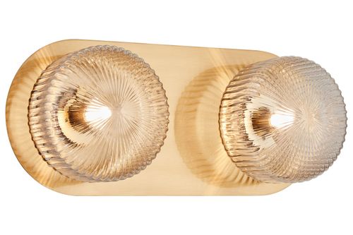 Aged Gold Brass LED Wall Sconce from the Knobbel Collection