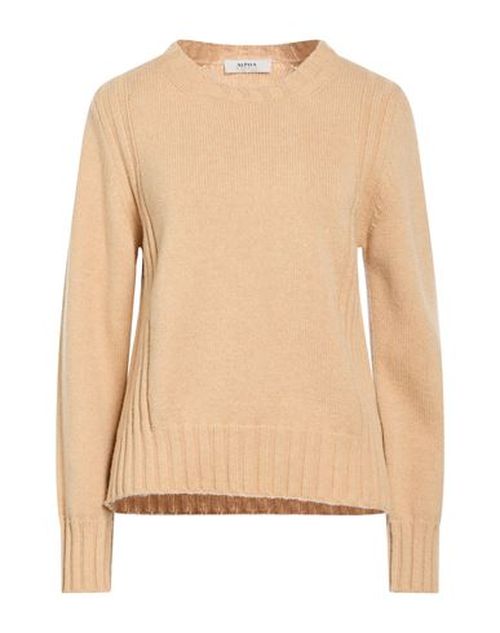 Woman Sweater Sand Size 10 Wool, Cashmere