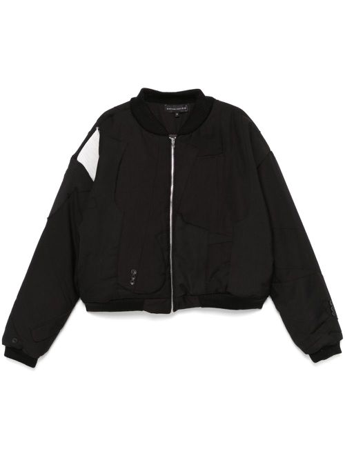Patchwork-design jacket - Black