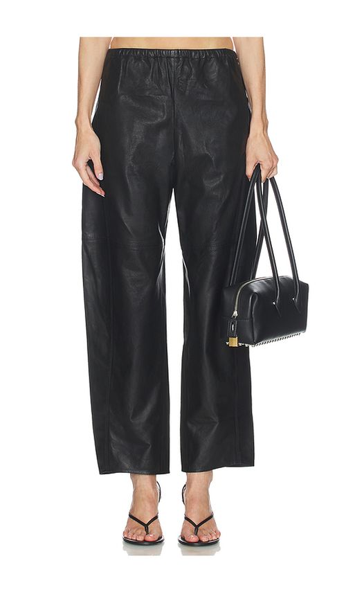 La Ligne Leather Barrel Leg Colby in Black. XS. Also in