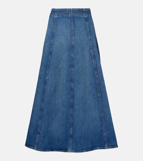 Uma denim midi skirt
