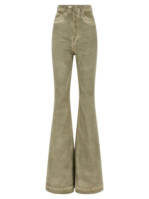 Foil-Pressed Stretch Denim Jeans — Sage
