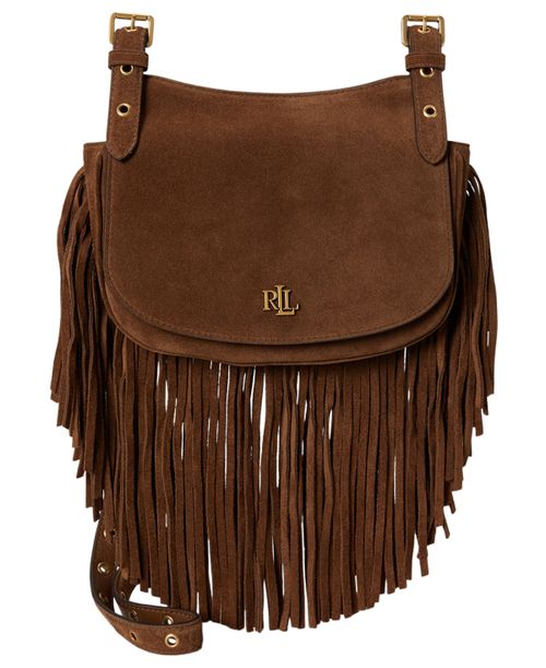 Marcy Fringe Trim Small Crossbody Handbag - Light Tobacco