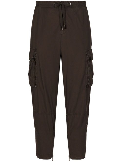 Cotton cargo pants - Brown