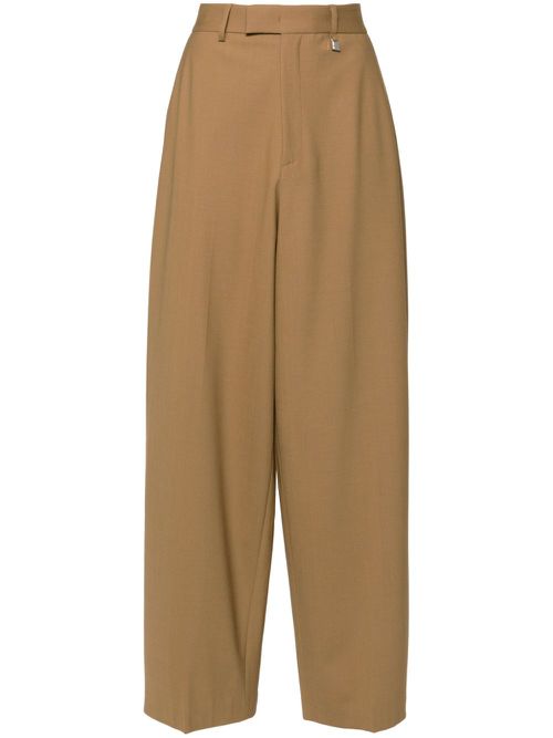 Logo-charm trousers - Brown
