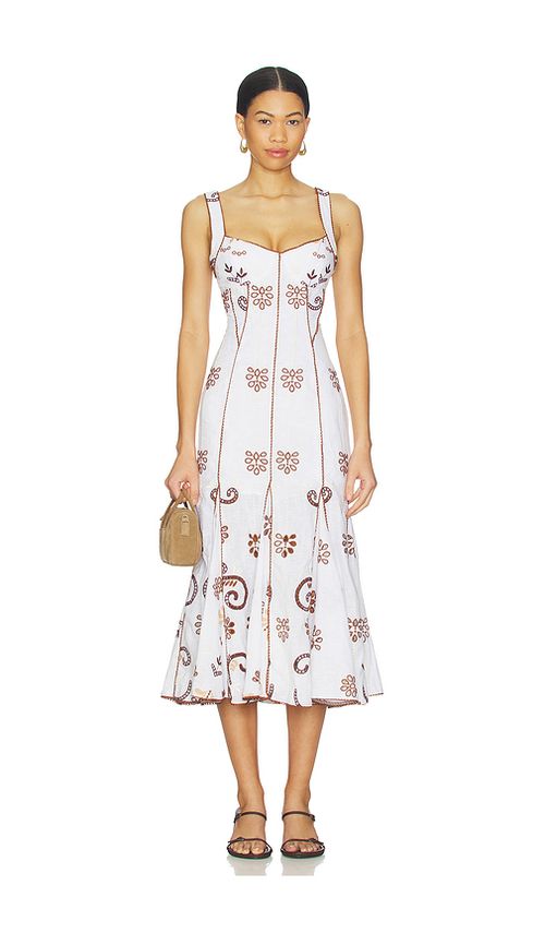 Charo Ruiz Ibiza Naia Long Dress in White. XL. Also in M