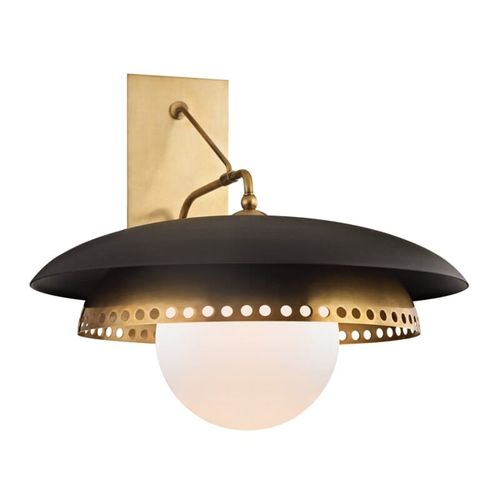 Herkimer 17" Wall Sconce in Aged Bra