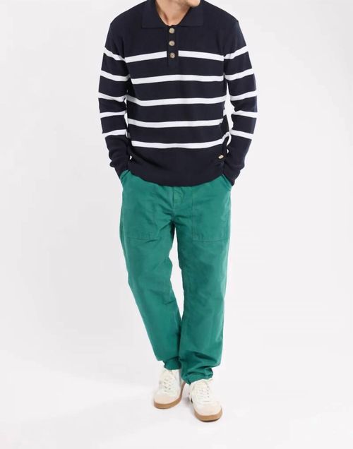 Heritage Fisherman's Cotton Pants In Dark Ivy