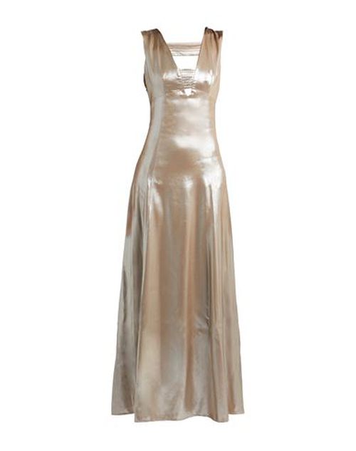 Woman Maxi dress Beige Size 10 Viscose