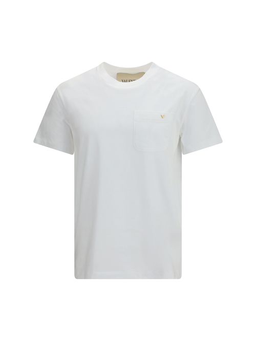 Cotton with VGold Logo T-Shirt — White