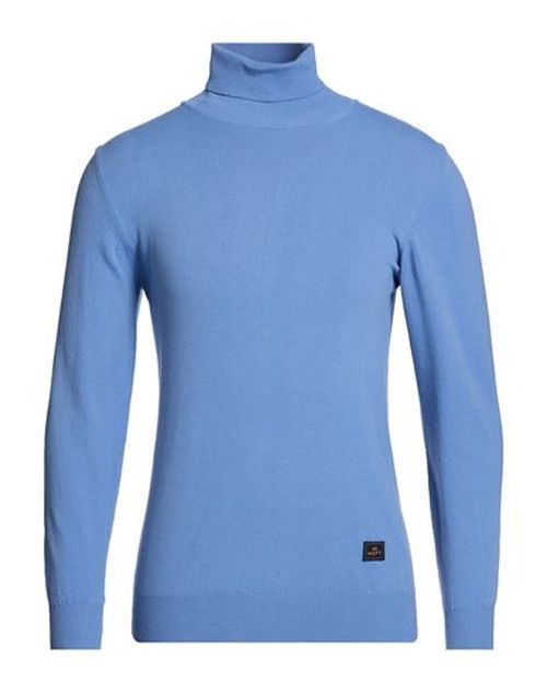 Man Turtleneck Light blue Size L Polyamide, Viscose